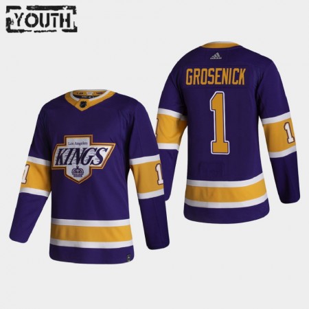 Camisola Los Angeles Kings Troy Grosenick 1 2020-21 Reverse Retro Authentic - Criança
